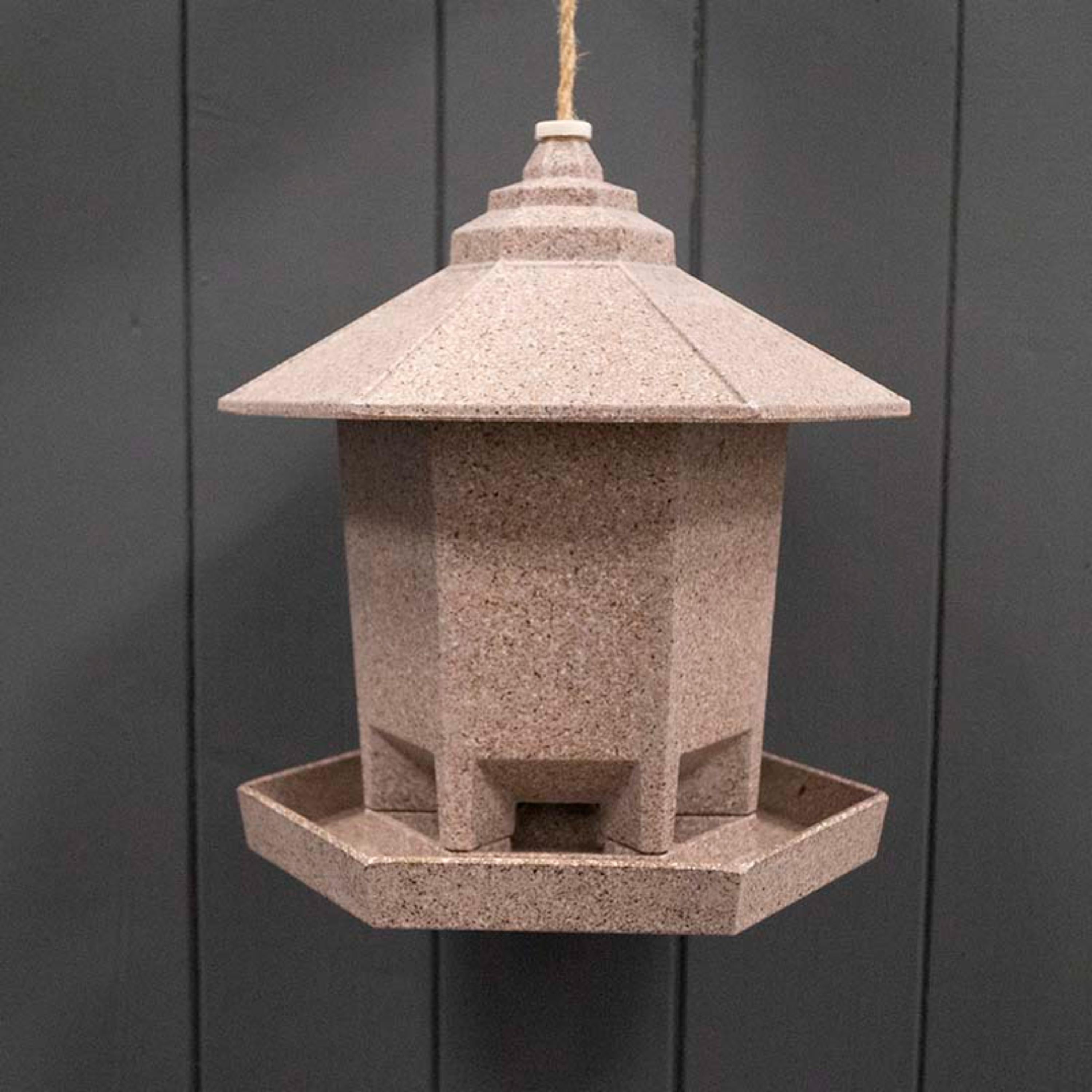 Earthy Deluxe Hexagonal Bird Feeder Nut Husk (21.6cm)-0