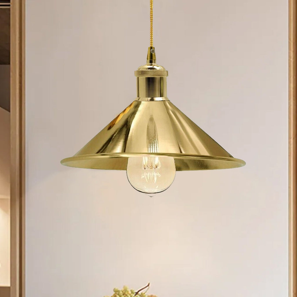 Rustic Style Metal Pendant Light Hanging Lamp Ceiling Industrial Brushed~1517-0