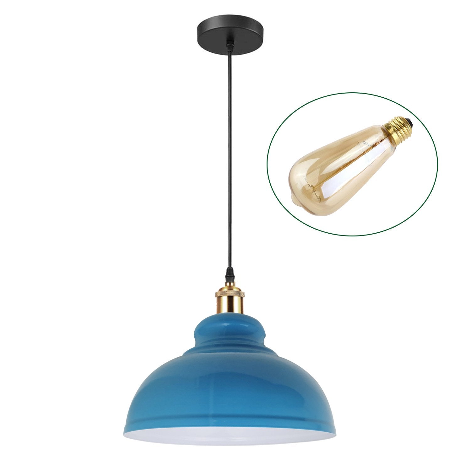 Retro Pendant Light Shade Vintage Industrial Ceiling Lighting LED Restaurant Loft With Free Bulb~2101-8
