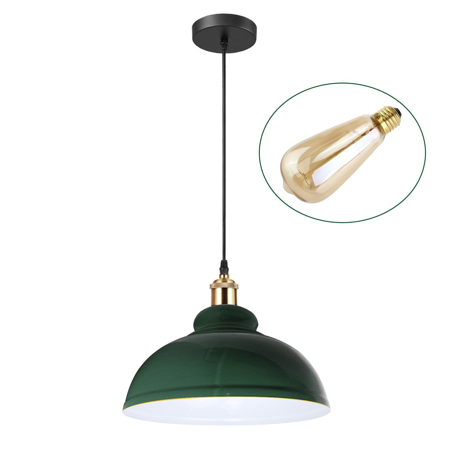 Retro Pendant Light Shade Vintage Industrial Ceiling Lighting LED Restaurant Loft With Free Bulb~2101-6