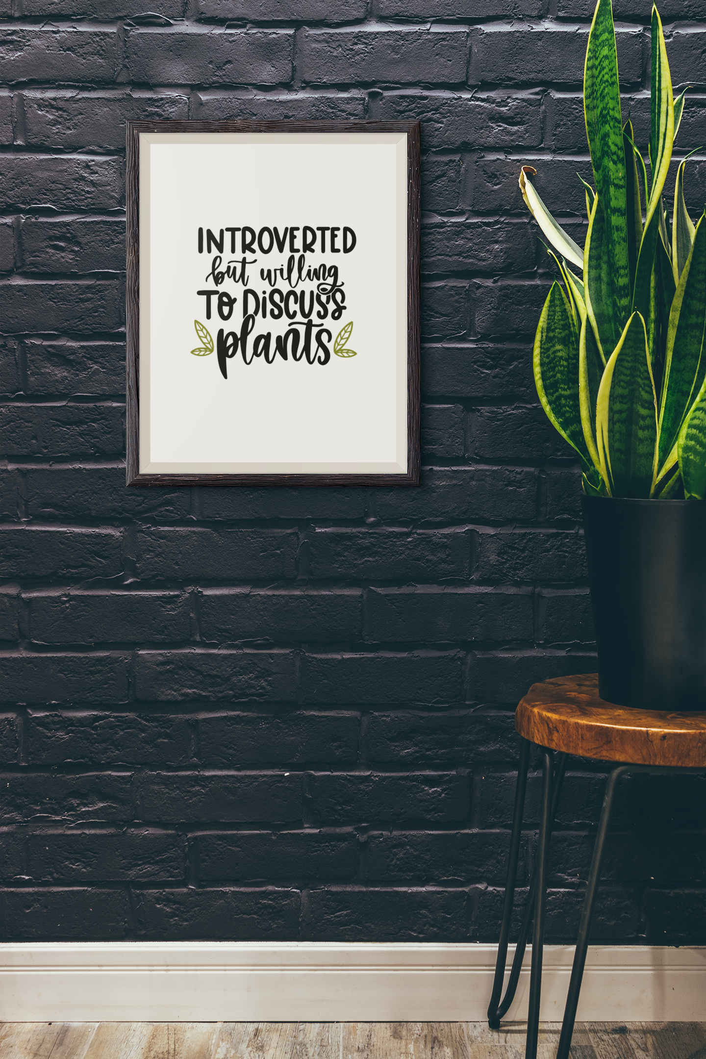 Introverted But Willing To Plant Obsessed Humorous Home Wall Decor Print-1