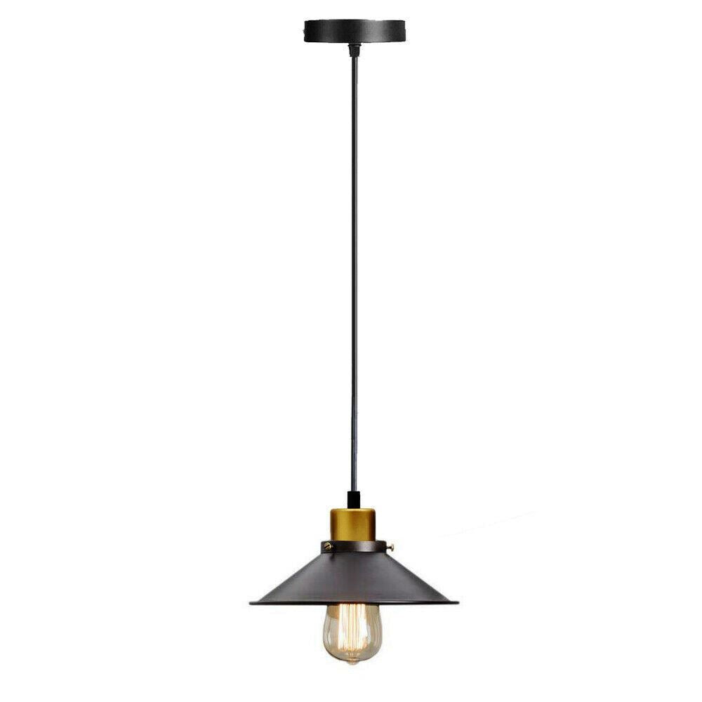 Vintage Black Metal LampshadePendant Ceiling Light~2821-4