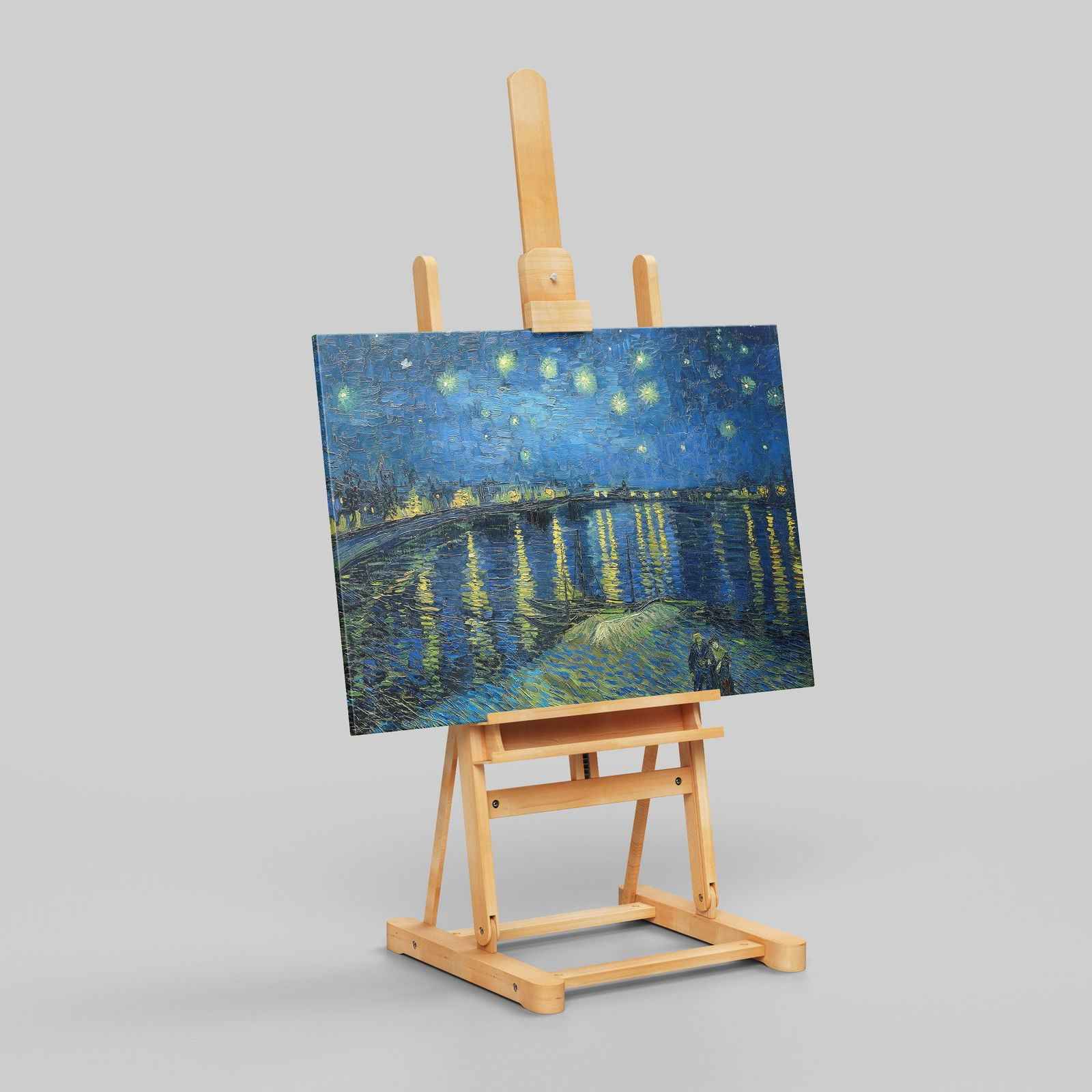 Starry Night Over the Rhone - Vincent van Gogh - Framed Canvas Wall Art Print-3