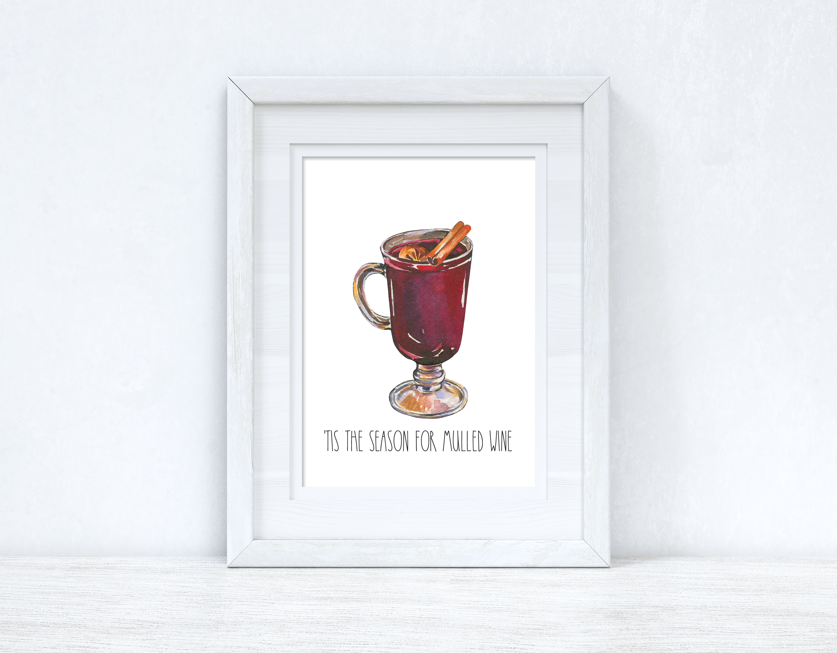 Tis' The Season For Mulled Wine Christmas Seasonal Wall Home Decor Print-0