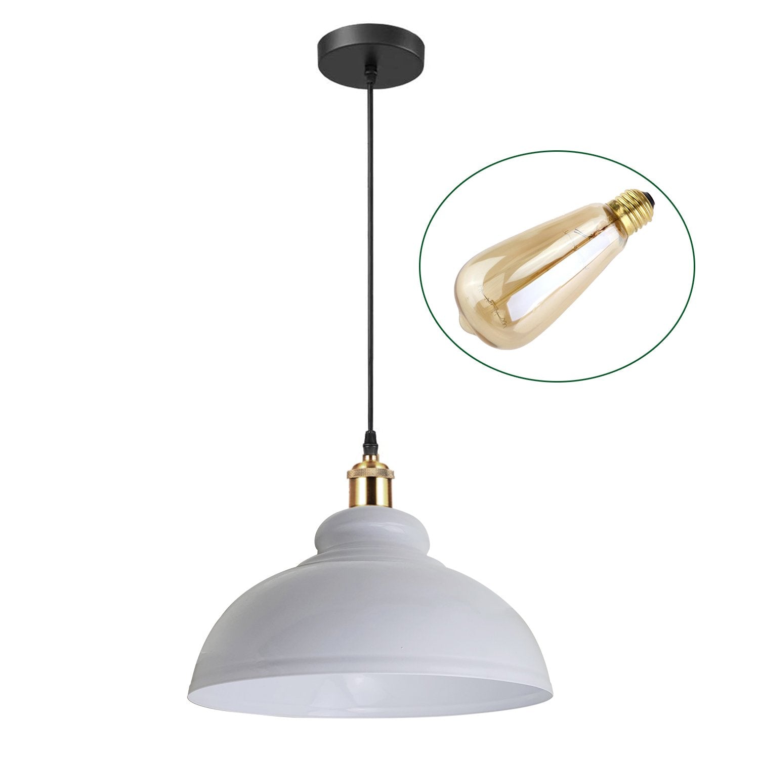 Retro Pendant Light Shade Vintage Industrial Ceiling Lighting LED Restaurant Loft With Free Bulb~2101-14
