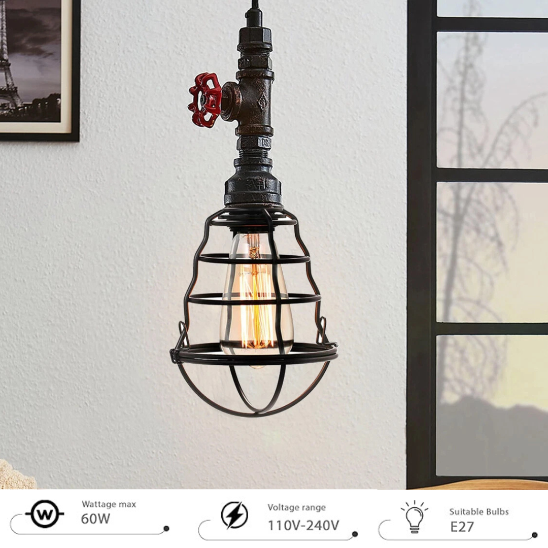 Vintage Pipe Pendant Lamp Holder Fitting Light fixture~6206-3