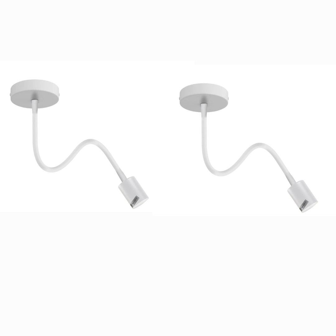 2 pack Vintage Flexible Ceiling Light in  Black and White~6208-8