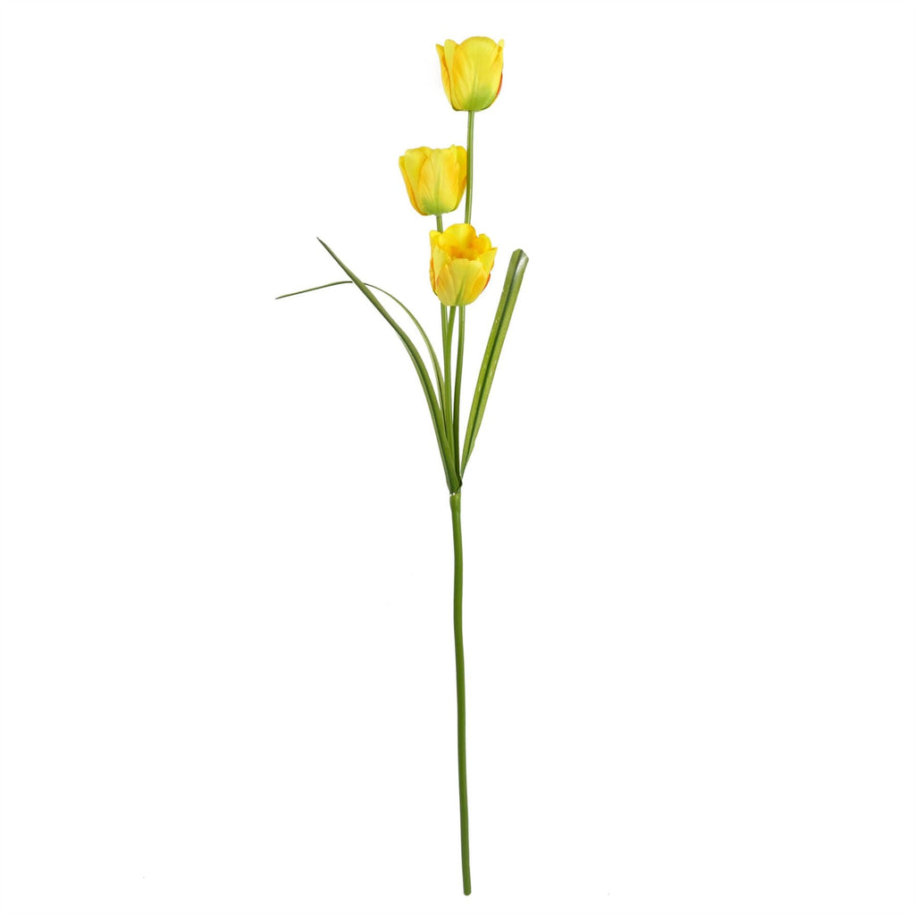 80cm Artificial Tulip Yellow Stem-1