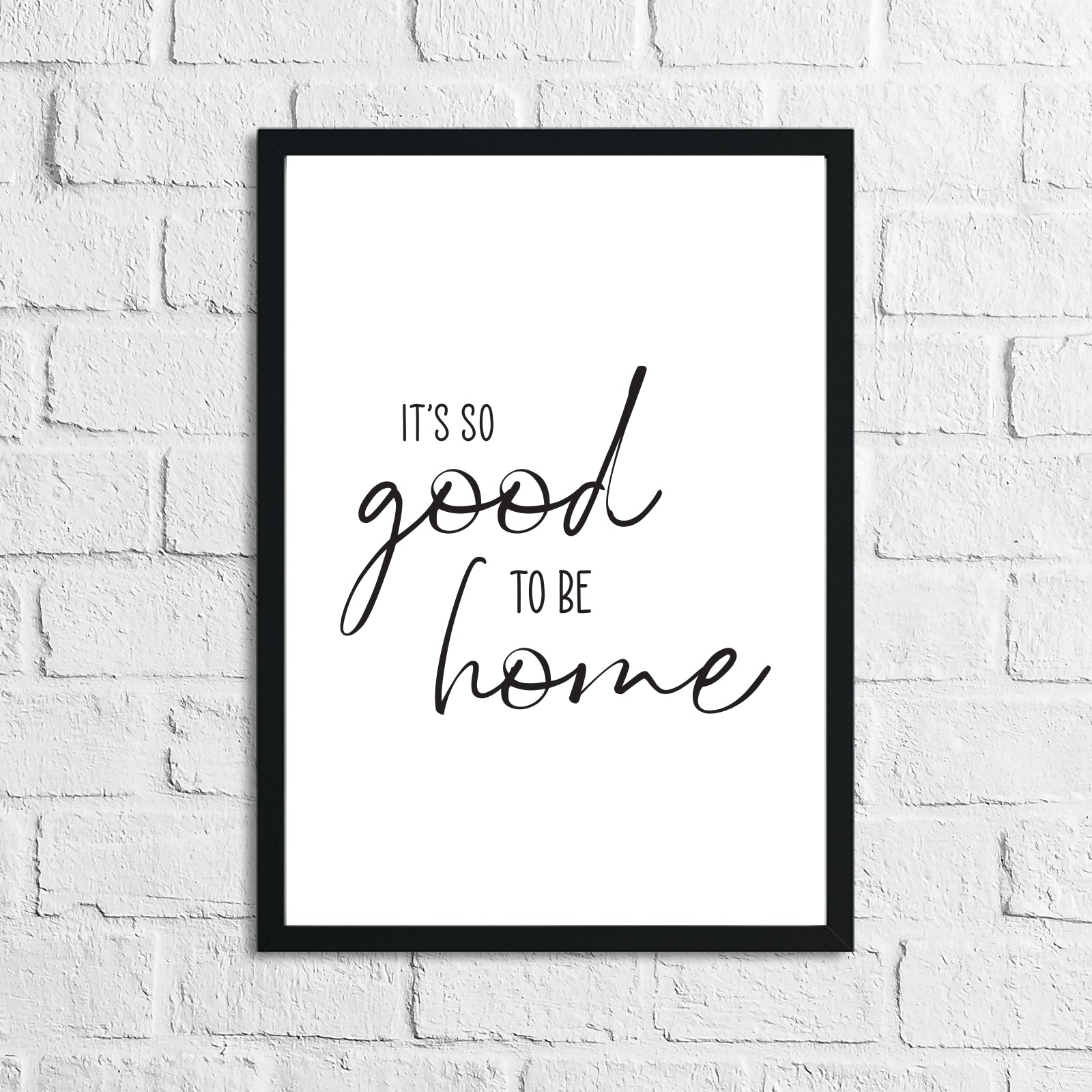 Its So Good To Be Home Simple Home Wall Decor Print-1