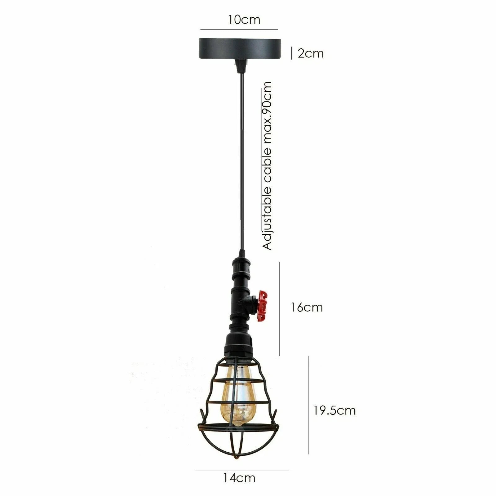 Vintage Pipe Pendant Lamp Holder Fitting Light fixture~6206-4